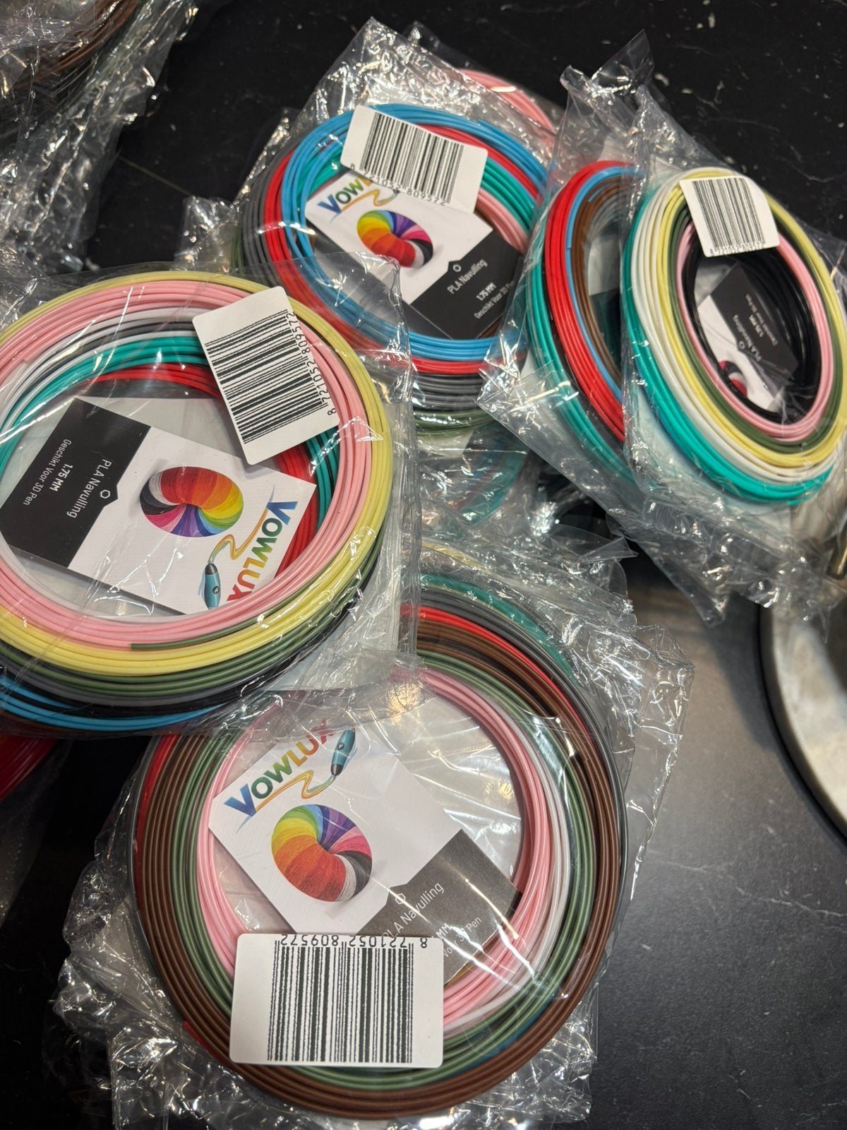 Recharges stylo 3D 10 couleurs, 60m filament PLA par paquet, Enlèvement, Comme neuf