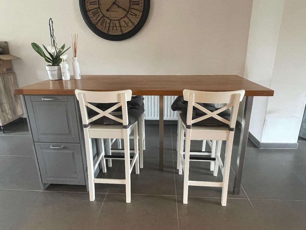 Keukeneiland met 4 kasten/lades met 4 barstoelen, Huis en Inrichting, Keuken | Complete keukens, Ophalen, Gebruikt, Overige typen