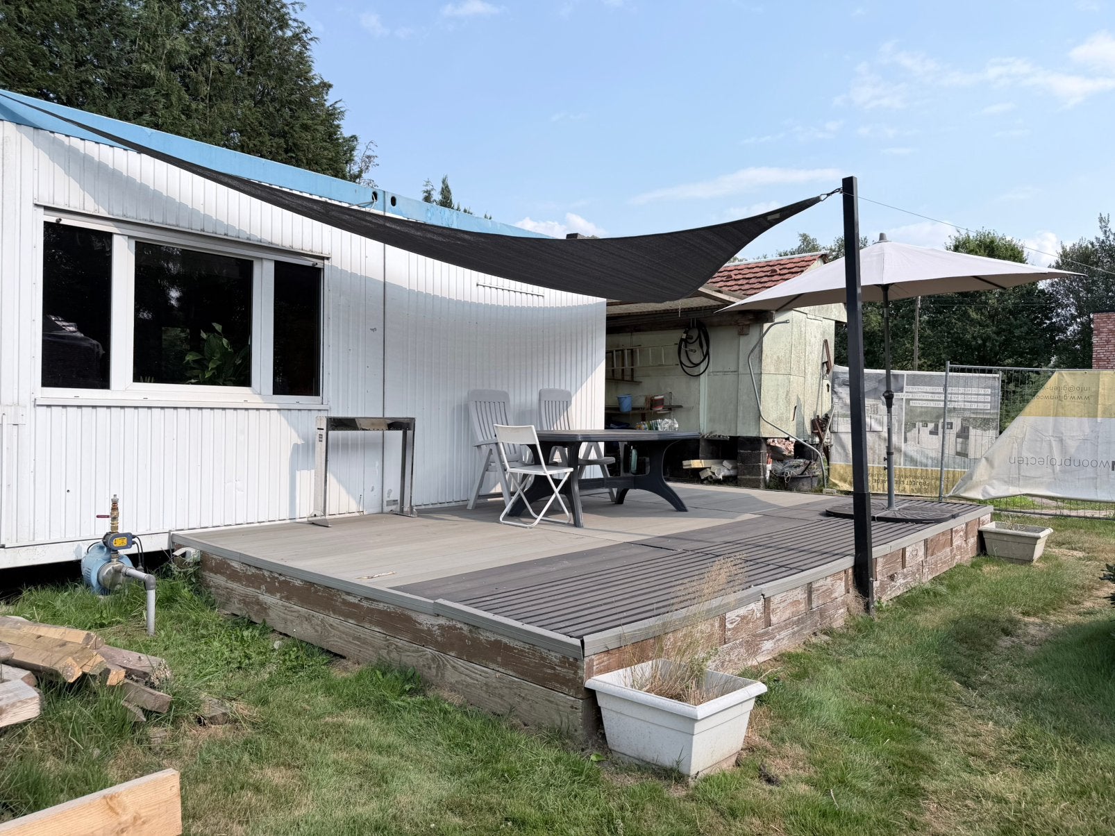 Wooncontainer - Woonunit van 72 m² met Terras, Doe-het-zelf en Bouw, Ophalen, Gebruikt