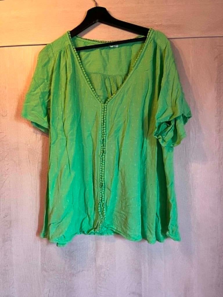 blouse groen paprika 50, Kleding | Dames, Blouse of Tuniek, Ophalen of Verzenden, Paprika, Gedragen