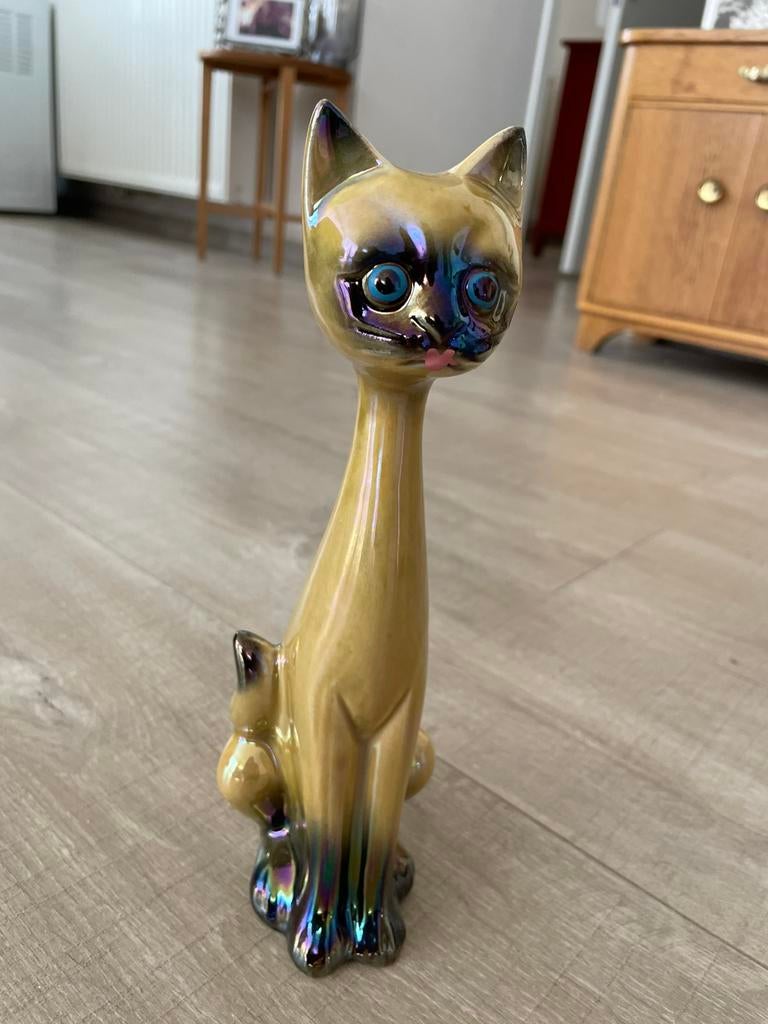 Vintage 1960s Jema Holland Tall Necked Cat – keramische kat, Enlèvement