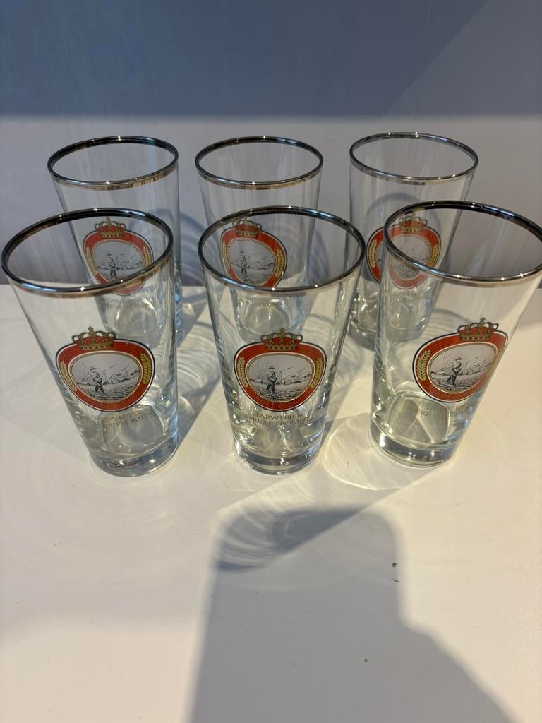 6 anciens verres HAECHT, Collections, Enlèvement ou Envoi, Comme neuf