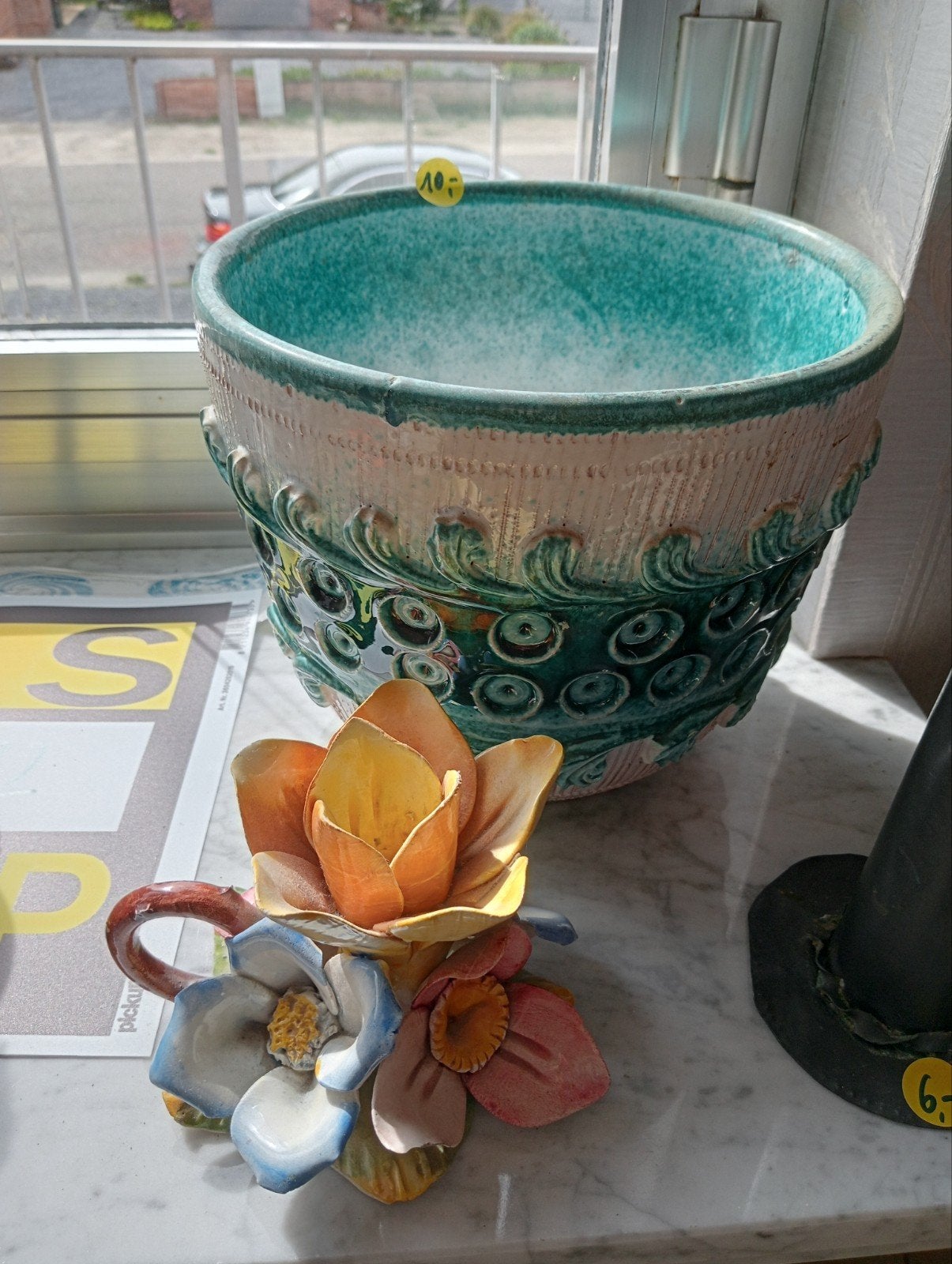 groene antieke planten pot, Tuin en Terras, Ophalen
