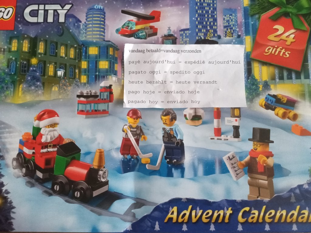 Calendrier de l'Avent Lego 60303 City 2021, neuf, scellé -, Neuf, City, Lego, Ensemble complet