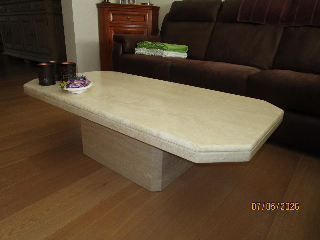 Marmeren salon tafel, Huis en Inrichting, Ophalen, Overige materialen, 100 tot 150 cm, 50 tot 100 cm