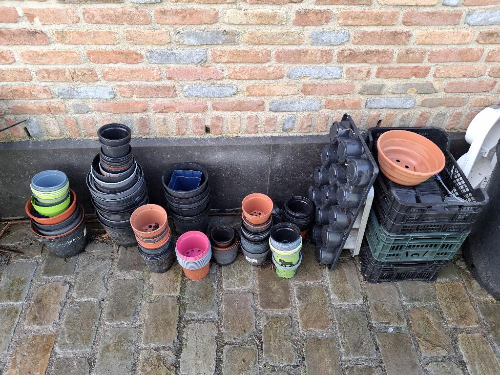 Plantenpotjes Verpot-potjes plastic, Tuin en Terras, Ophalen, Gebruikt, Overige materialen