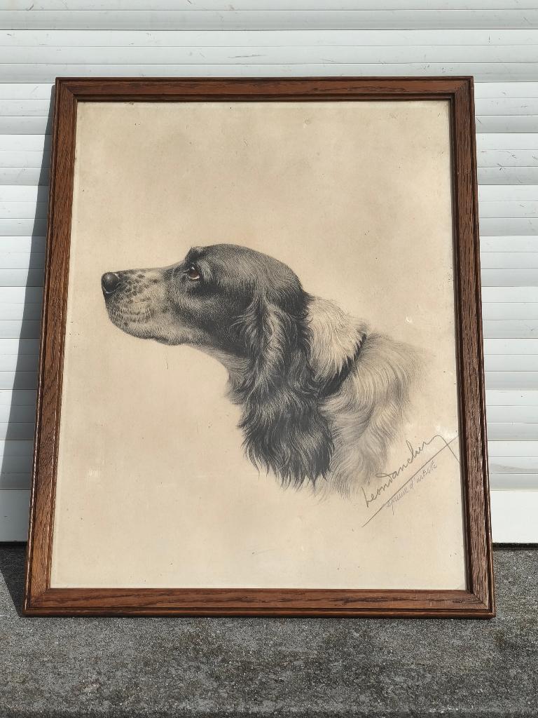 Lithographie épreuve d artiste signe Léon danchin, Antiek en Kunst, Kunst | Litho's en Zeefdrukken, Ophalen of Verzenden