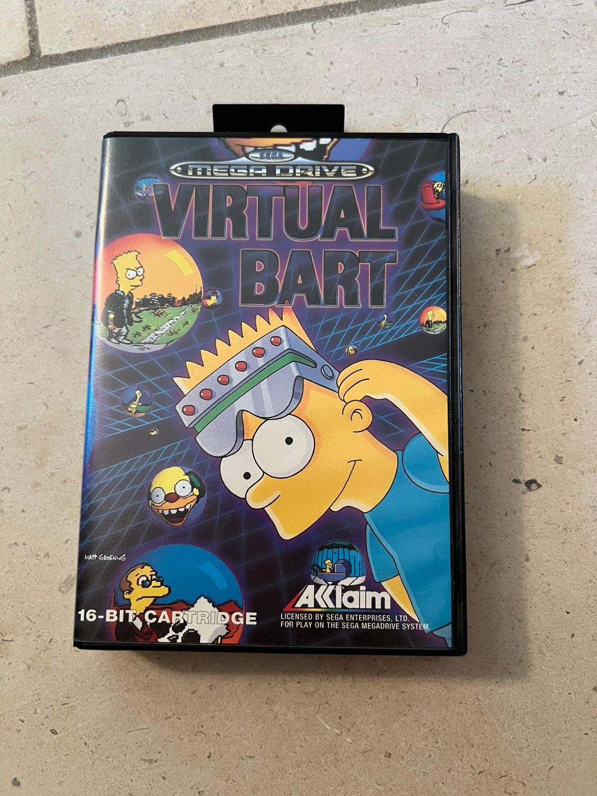 Virtual bart Sega Mega Drive compleet, Games en Spelcomputers, Games | Sega, Zo goed als nieuw, Mega Drive, Verzenden