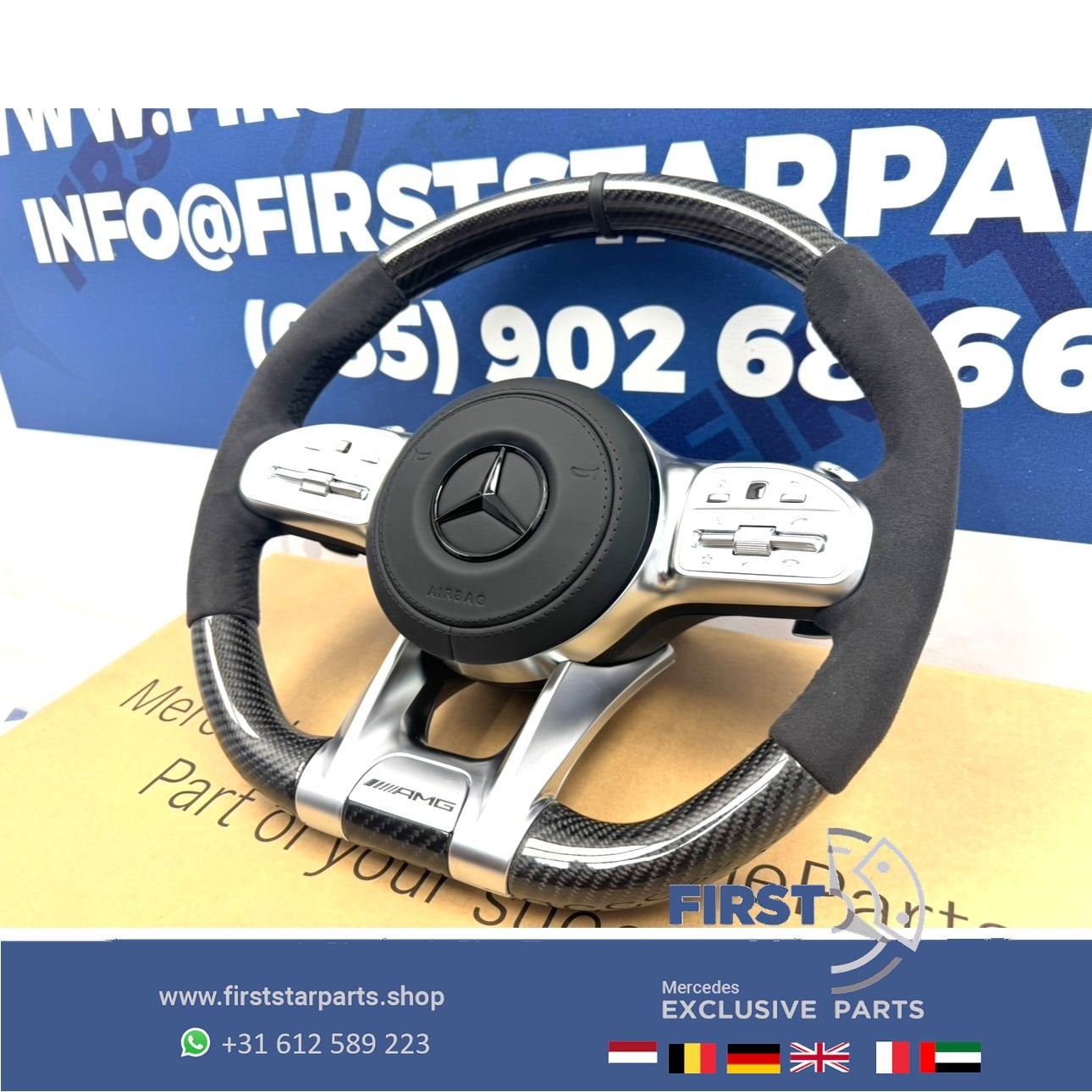 2023 CARBON AMG STUUR A35 A45 CLA45 C63 E63 GLC63 GLE63 GT63, Gebruikt, -, Ophalen of Verzenden, -