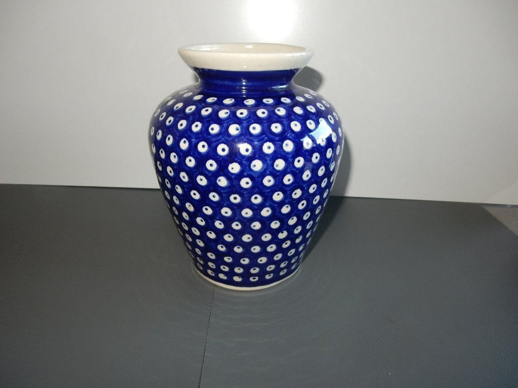 nr.27 - Vaas donkerblauw, Ophalen, Zo goed als nieuw, Blauw, Steen/keramiek