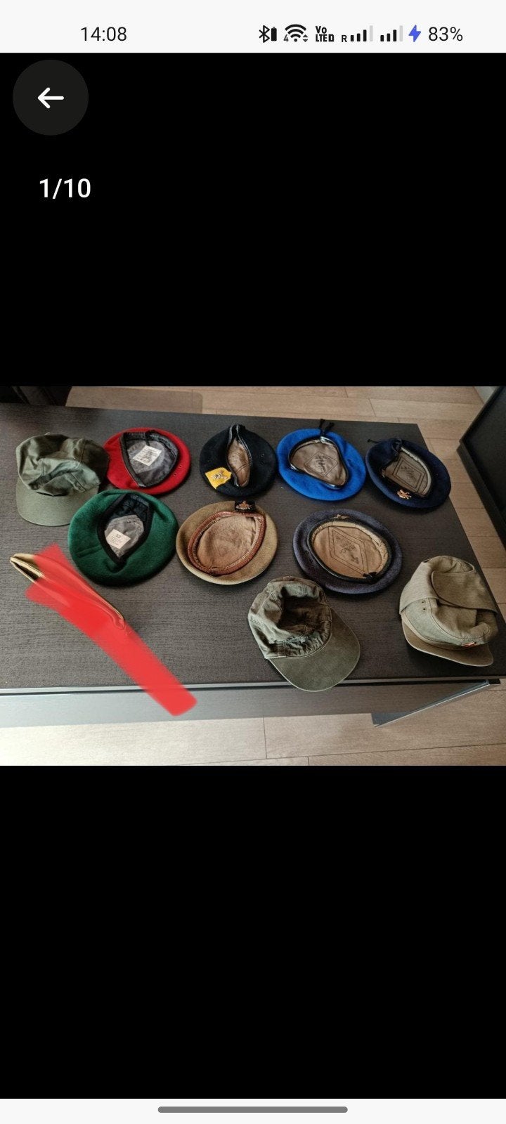 Verzameling leger baretten en petten ., Verzamelen, Ophalen of Verzenden