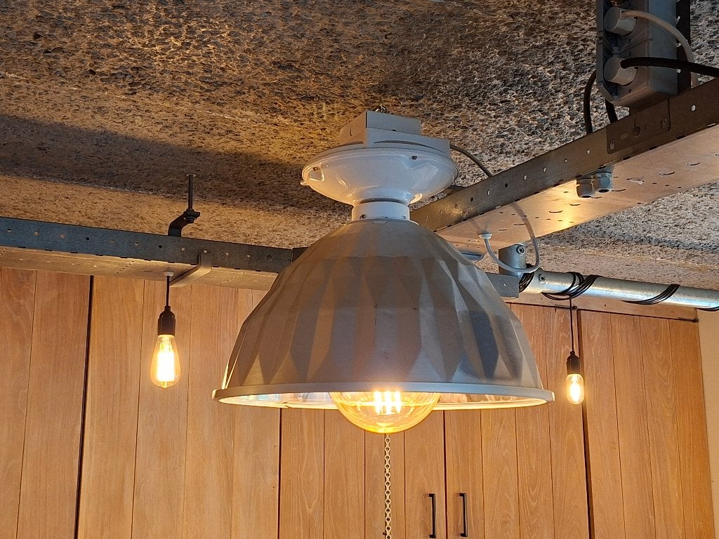 Industriële hanglamp aluminium Calex XXL LED dimbaar, Ophalen, E27 (groot), Zo goed als nieuw, Metaal