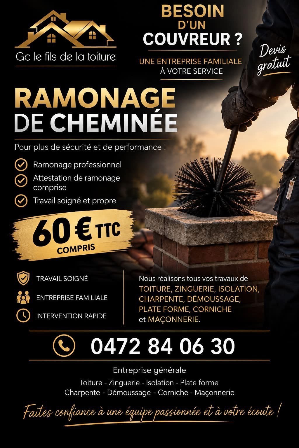Ramonage, Maison & Meubles, Enlèvement ou Envoi