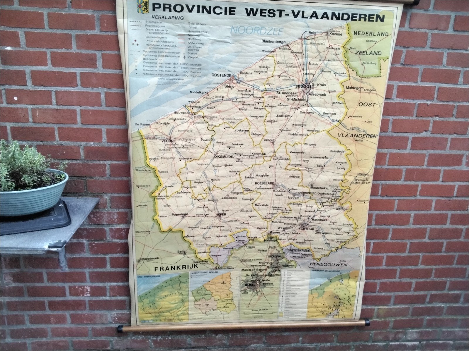 oude   schoolkaart   van   westvlaanderen, Antiek en Kunst, Ophalen