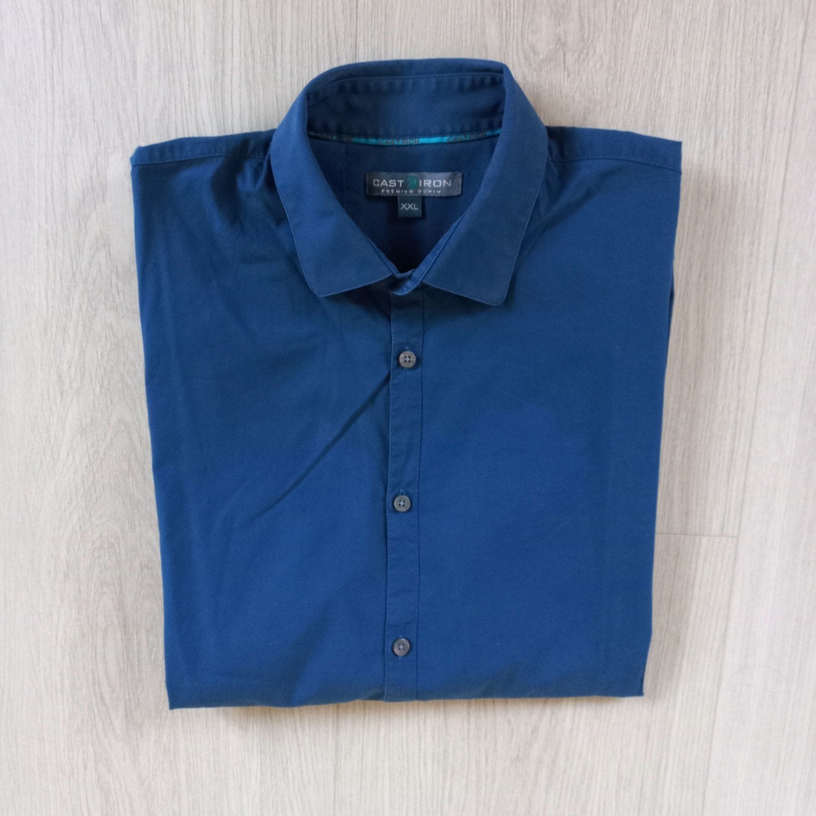 Stijlvol Cast Iron blauw overhemd maat XXL, Ophalen of Verzenden, Overige maten, Blauw, Cast iron