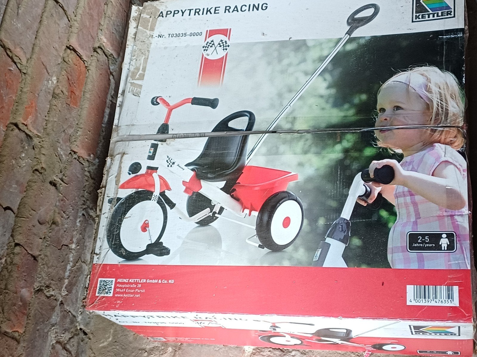Driewieler Kettler Happytrike Racing, Ophalen