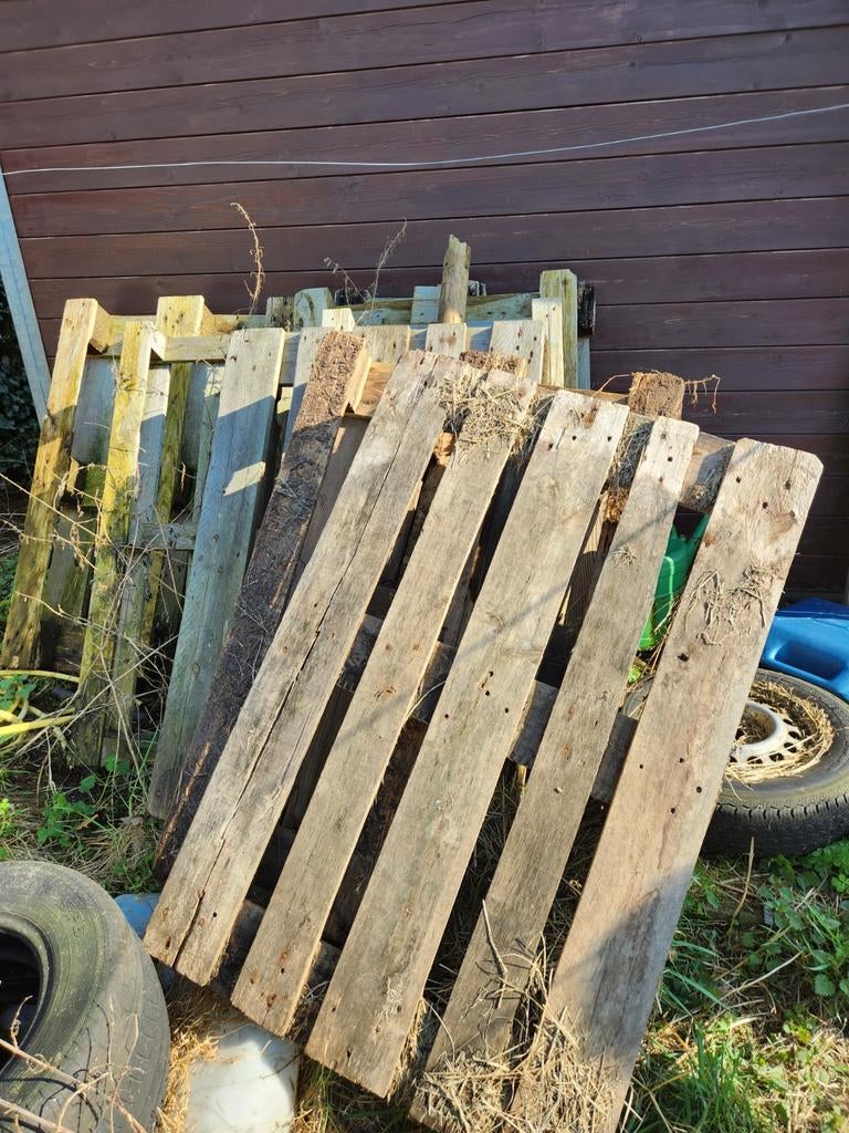 Brandhout: gratis palletten en kapotte weidepalen, Tuin en Terras, Ophalen