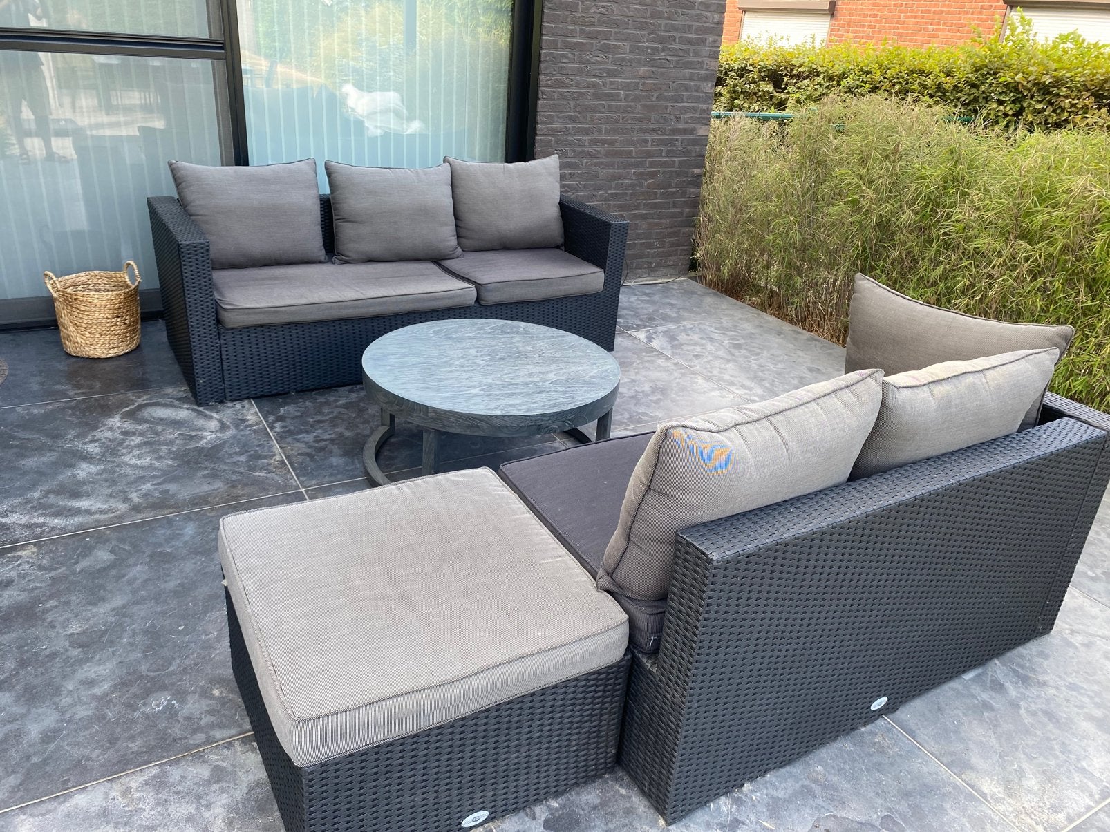 Ensemble de salon Gardini + table basse, Enlèvement, Comme neuf, Osier, Salons de jardin