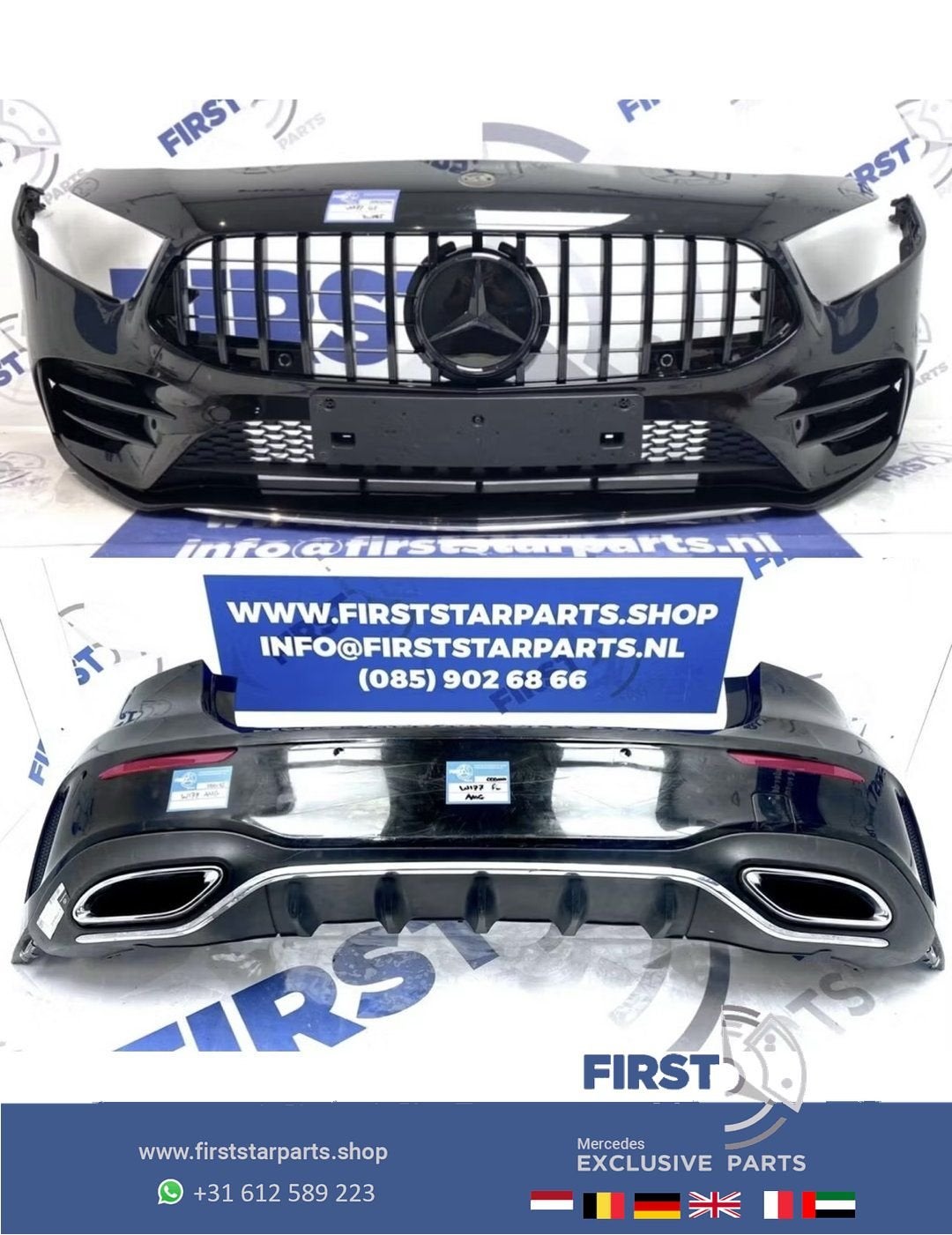 W177 A KLASSE 2022 AMG PAKKET BUMPER SET Origineel Mercedes, Gebruikt, -, Ophalen of Verzenden, Bumper