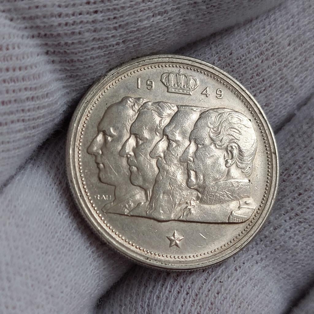 Zeldzamer / Munt / België / 100 Frank / 1949 FR / Zilver 835, Postzegels en Munten, Munten | België, Ophalen of Verzenden