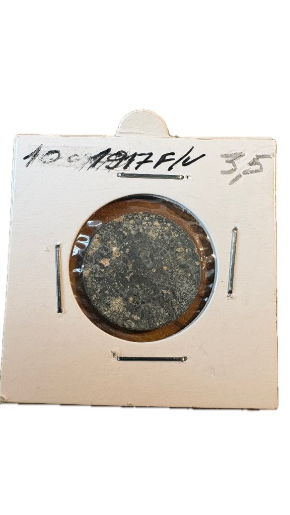 ALBERT I: 10 CENT bezetting 1917FV, Postzegels en Munten, Munten | België, Ophalen of Verzenden