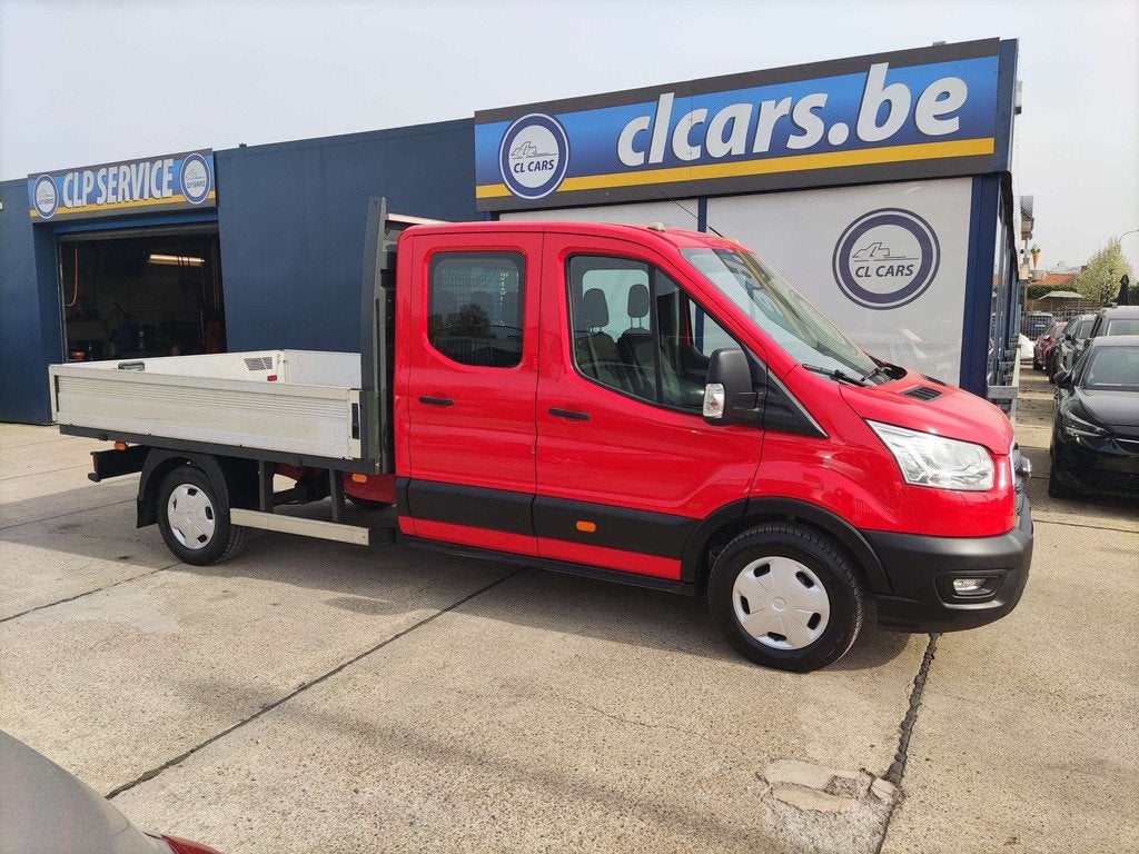 Ford Transit 2.0Tdci/Eur6/DubCab/7pl/Laadbak/Trekhaak/17272E, Rouge, Achat, Euro 6, Entreprise