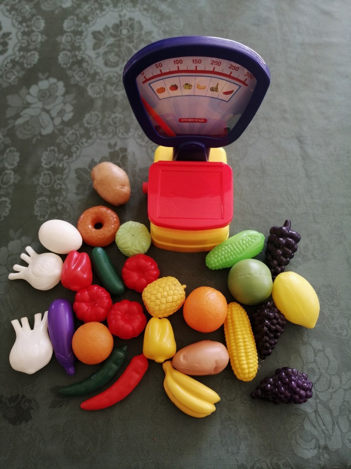 speelgoed, fruit, groenten en weegschaal., Ophalen