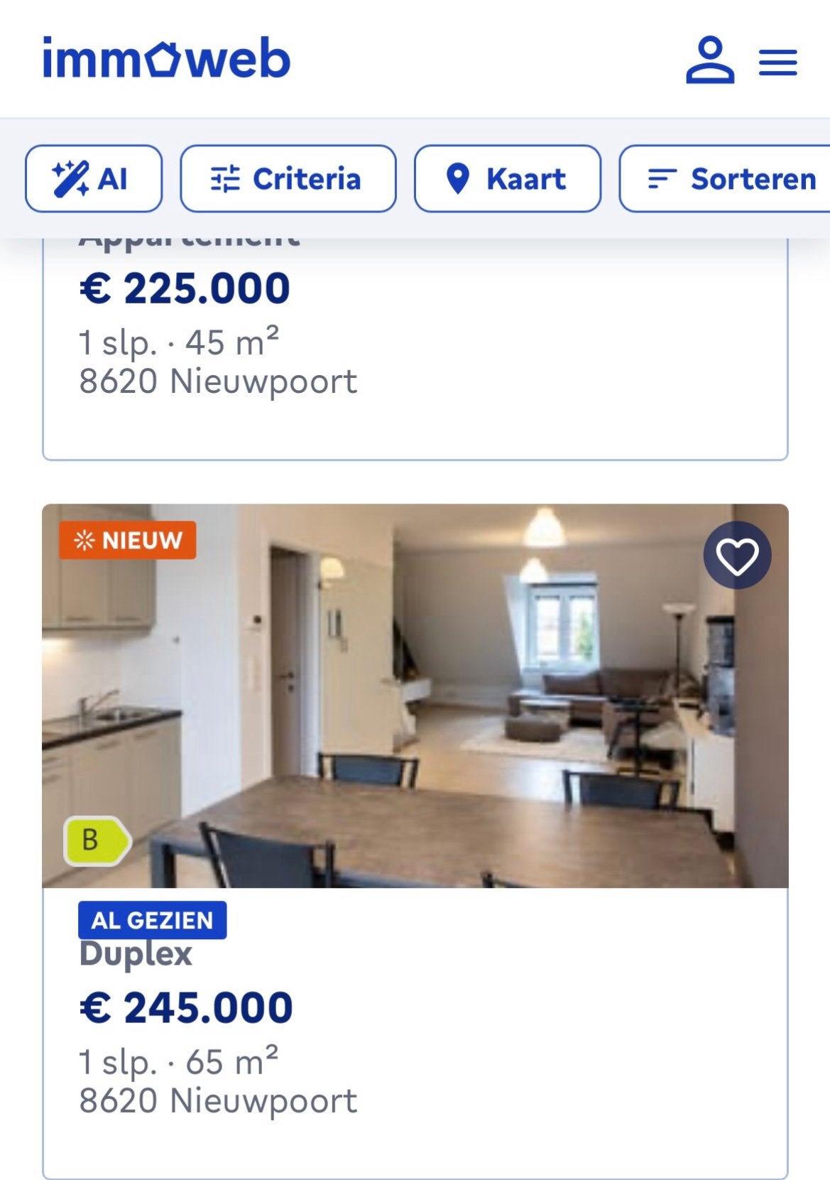 Idéal pour les célibataires, Immo, Appartement, Province de Flandre-Occidentale