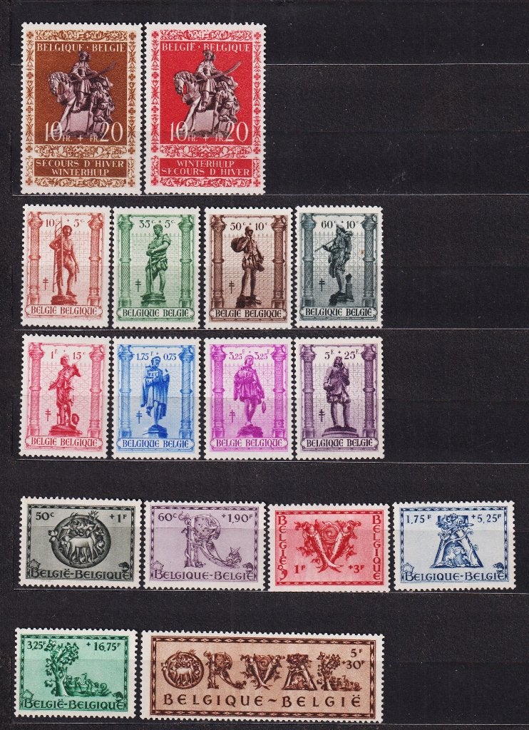 België 1943 6 complete reeksen **, Verzenden, Postfris, Postfris