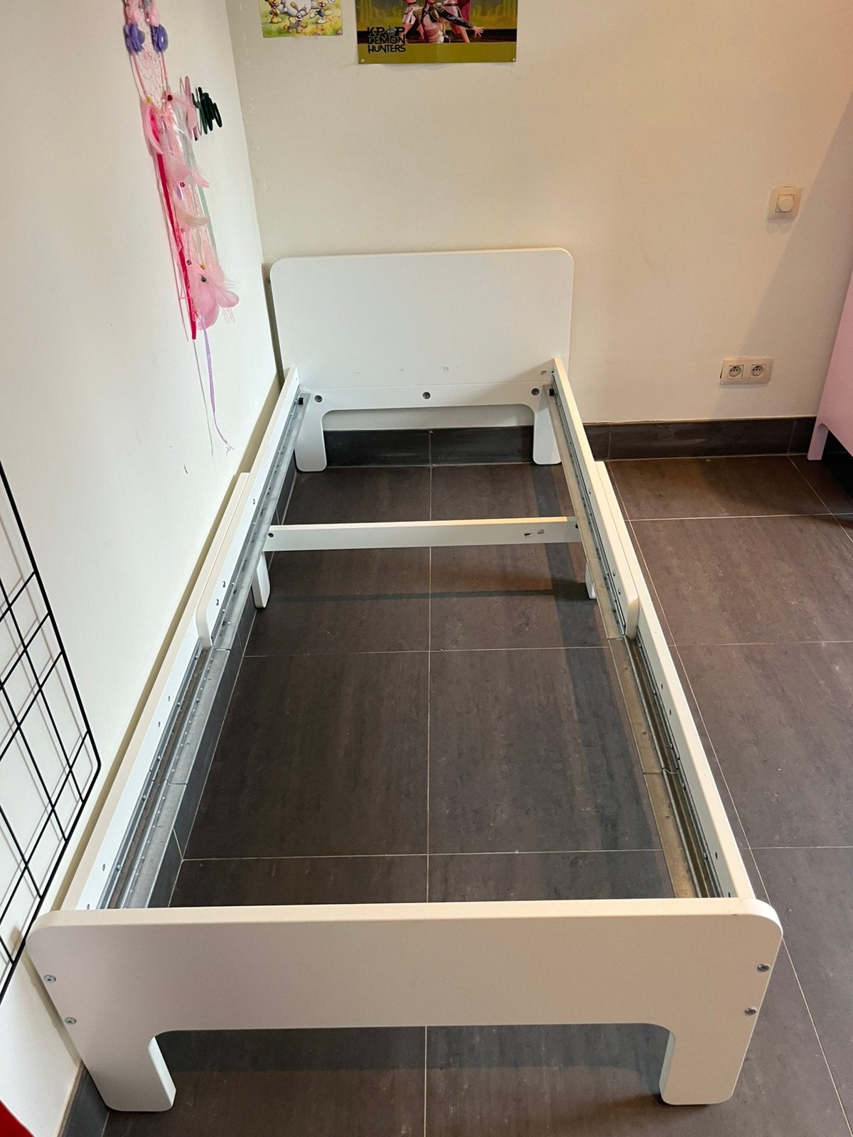 Kinderbedje ikea verstelbaar 3 groottes, Huis en Inrichting, Slaapkamer | Bedden, Ophalen, Eenpersoons, Wit, Verstelbaar