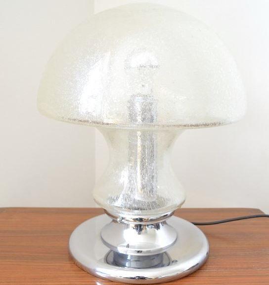 vintage tafellamp Doria spage age glas/chrome, Ophalen, Huis en Inrichting