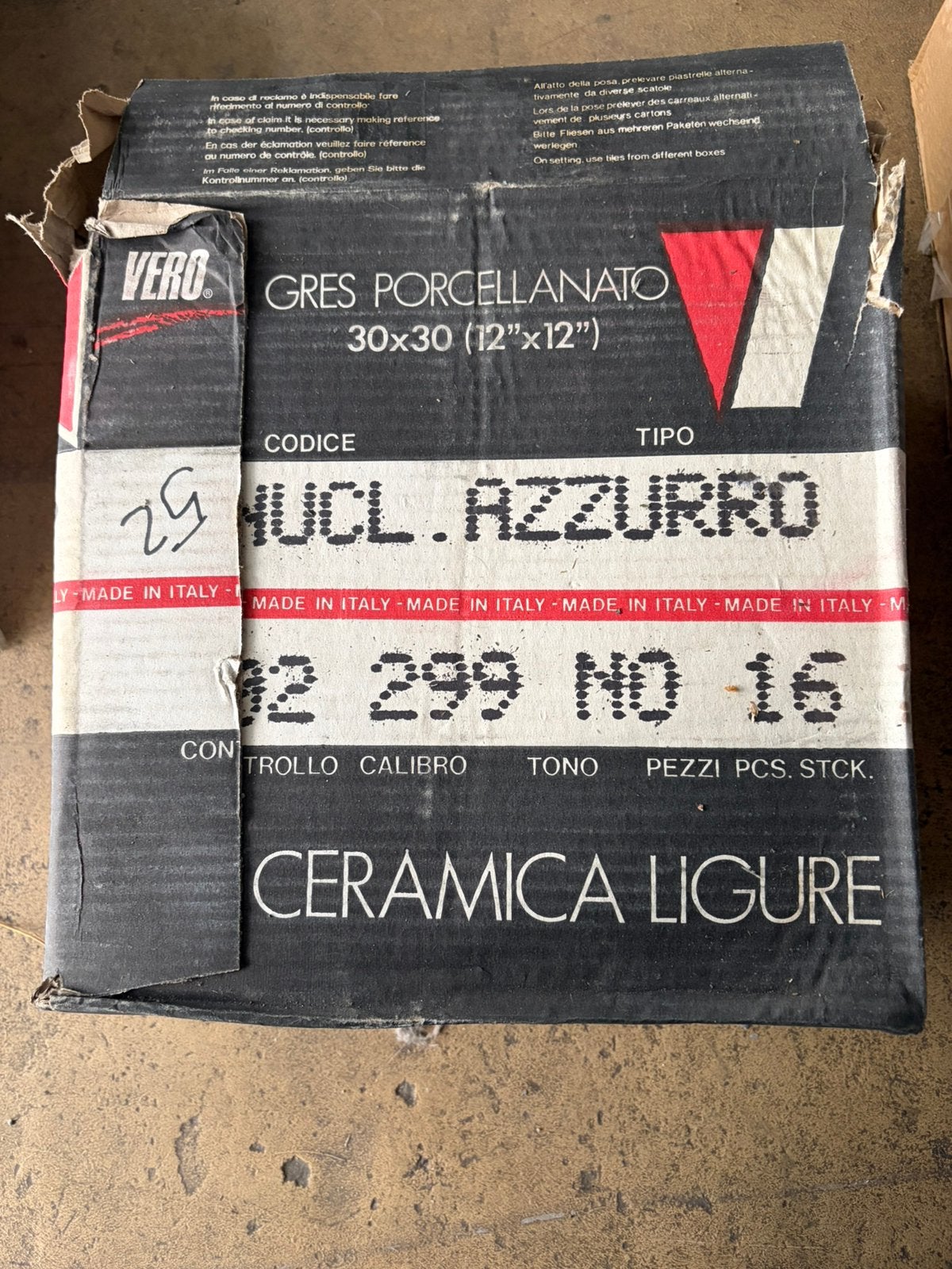 Ongebruikte vintage keramische tegels gres porcellanato 60m², Ophalen