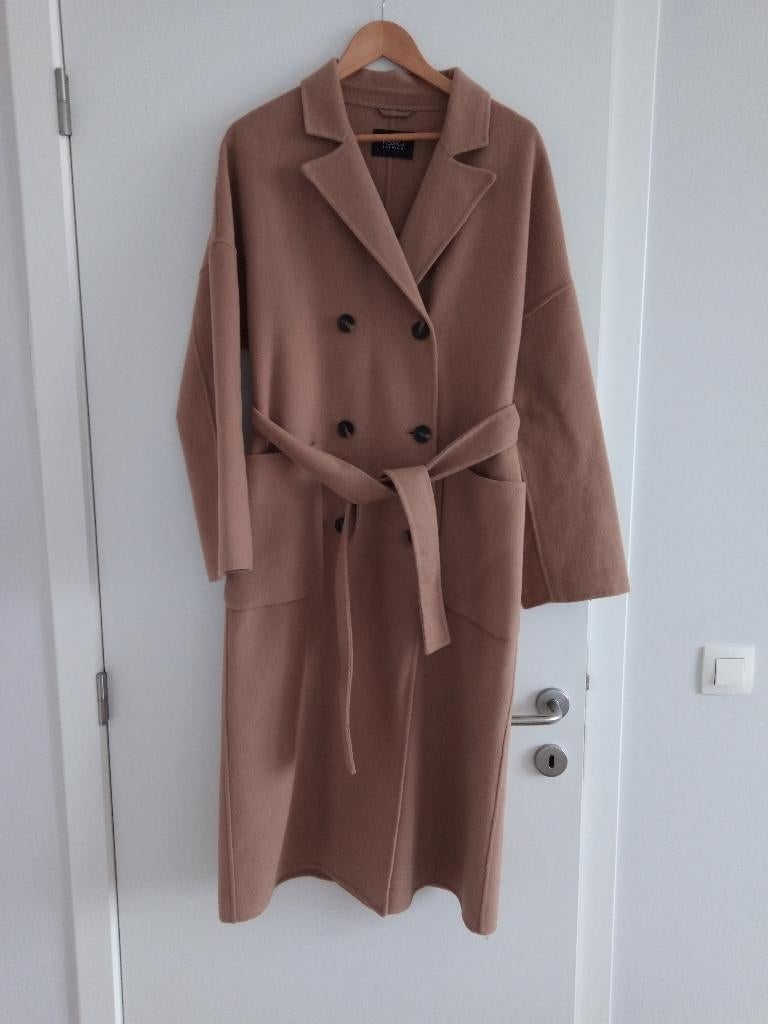 Mantel met wol cognac camel met riem C&A mt M nieuw, Kleding | Dames, Jassen | Winter, Maat 38/40 (M), Bruin, Nieuw, Ophalen of Verzenden