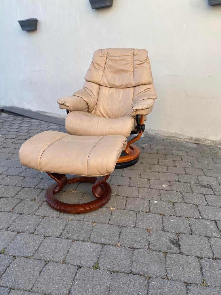 Stressless reno relaxzetel, Ophalen, Leer