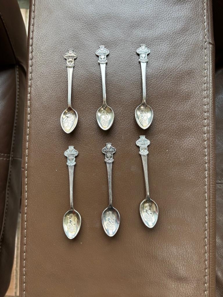 Rolex: rare ensemble complet de 6 cuillères à café neutres, Enlèvement