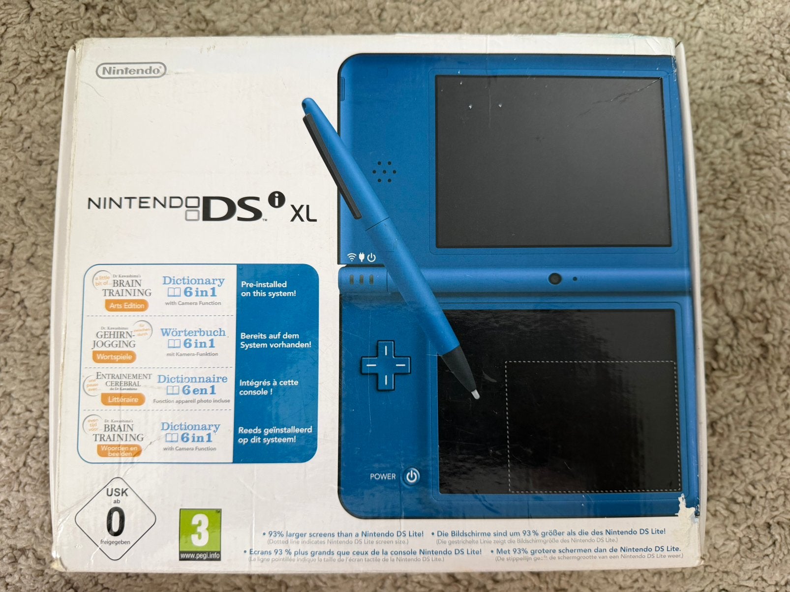 Nintendo DS XL Boite vide, Consoles de jeu & Jeux vidéo, Envoi, Comme neuf, Bleu