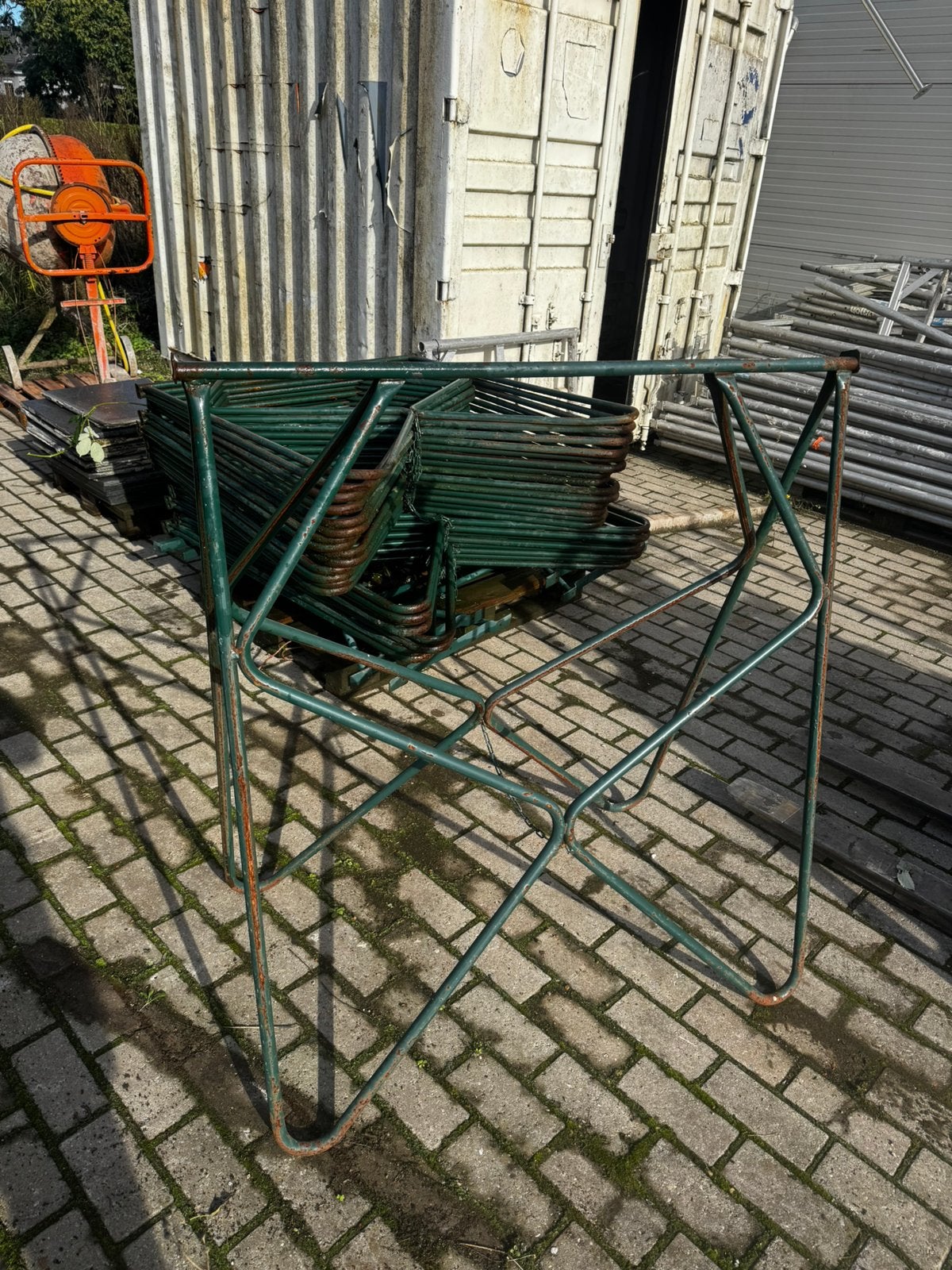 12 metsers schragen / stelling, Enlèvement, Comme neuf