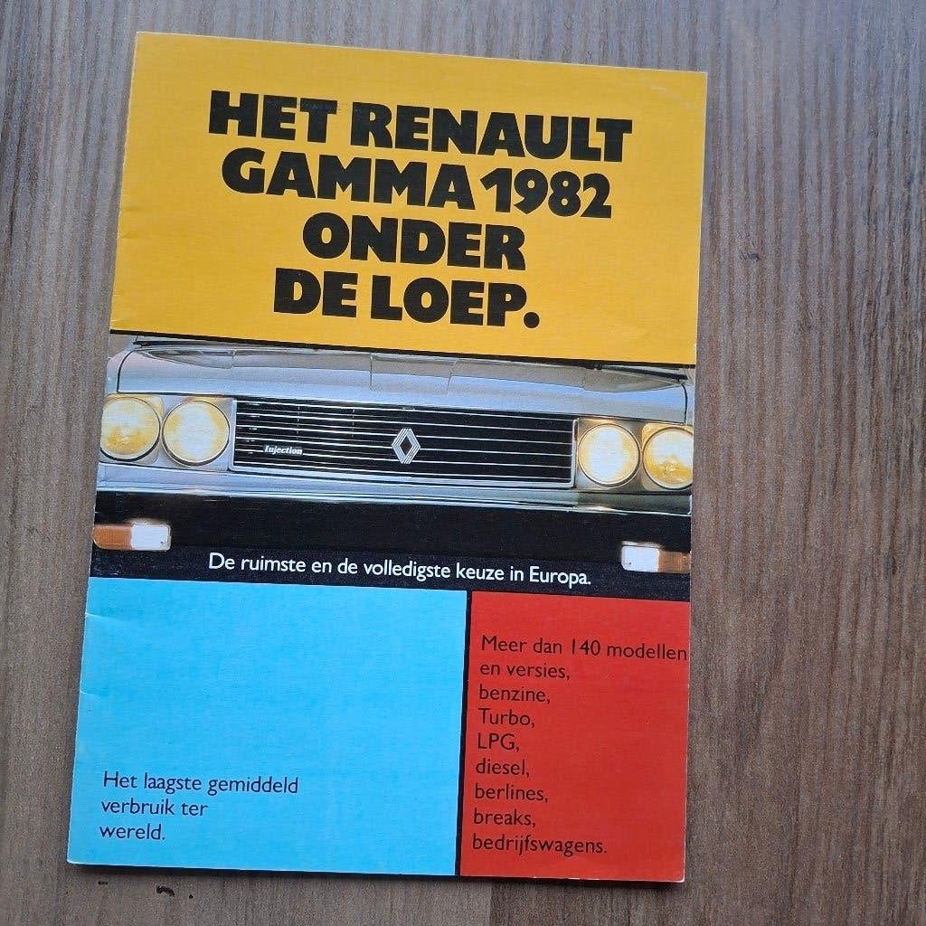 RENAULT   GAMMA 1982 ONDER DE LOEP, Boeken, Auto's | Folders en Tijdschriften, Ophalen of Verzenden, Nieuw, Renault
