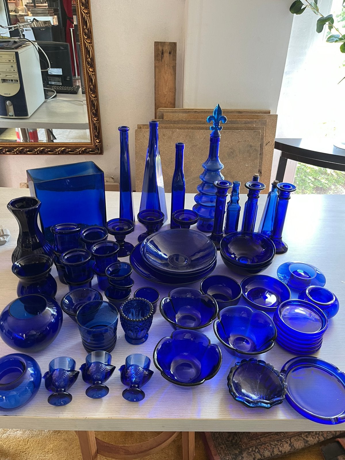 Verzameling Kobalt blauw decoratie en servies, Ophalen, Blauw