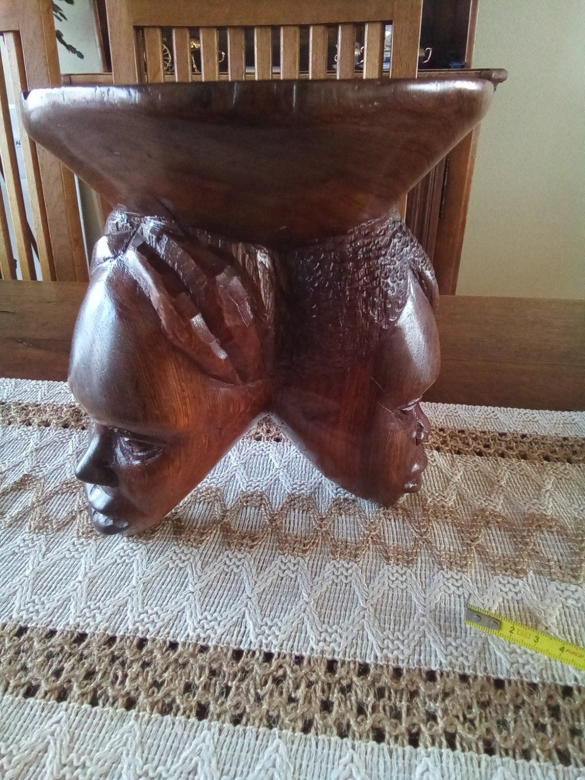 Houten beeld in Wenge 21 hoog en 21 breedt, Antiquités & Art, Enlèvement, Statue