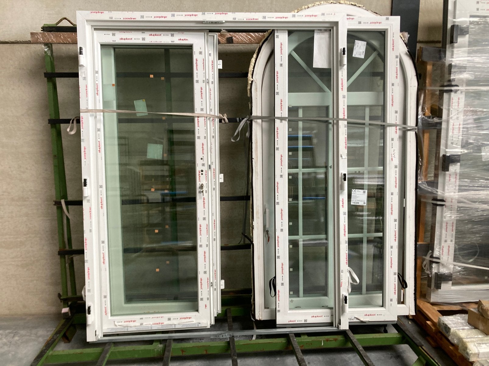 Dubbele pvc deur, Doe-het-zelf en Bouw, Ophalen, Kunststof, Deurkozijn, Nieuw