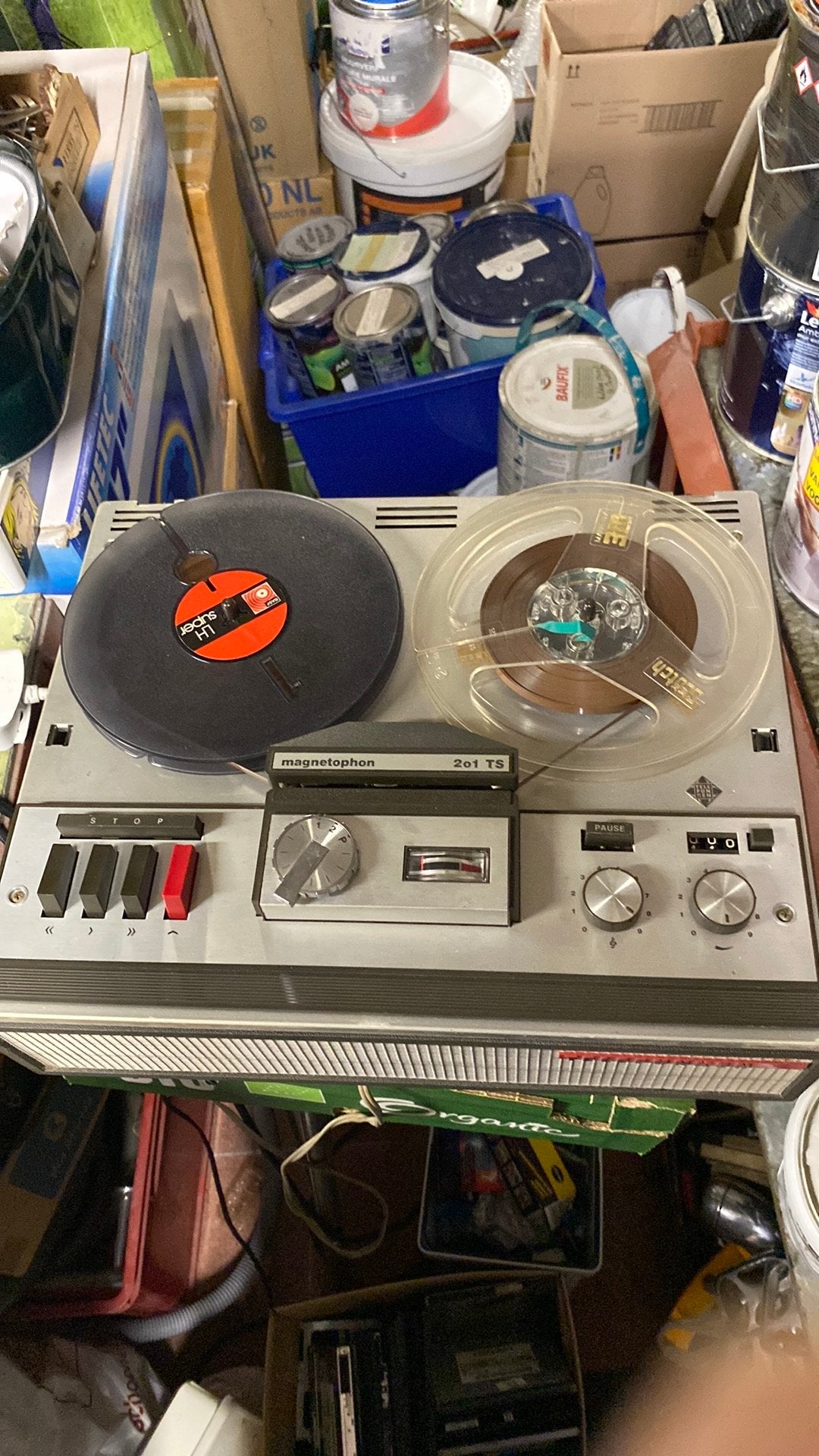 Vintage bandrecorder telefunken 201ts, Audio, Tv en Foto, Bandrecorder, Ophalen, Bandrecorder