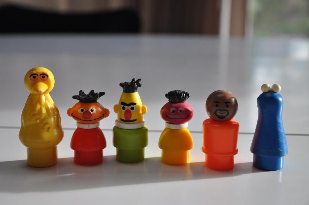 Fisher Price vintage figuurtjes Sesamstraat, Enlèvement ou Envoi, Utilisé, Set de jeu