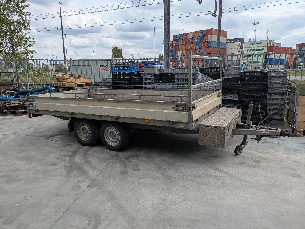 plateauaanhangwagen Hapert 4mx2m, Autos : Divers, Remorques, Enlèvement, Utilisé