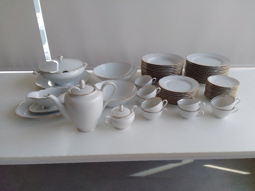 Vintage Schirnding Bavaria Feston servies goudrand, Antiek en Kunst, Ophalen