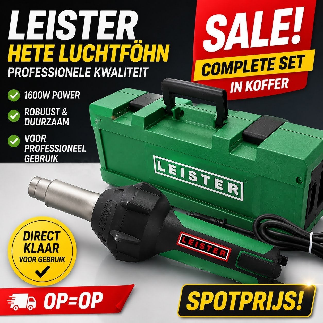 Leister Hetelucht Föhn & Dakgereedschap, Ophalen, Overige materialen, Overige kleuren, Overige typen