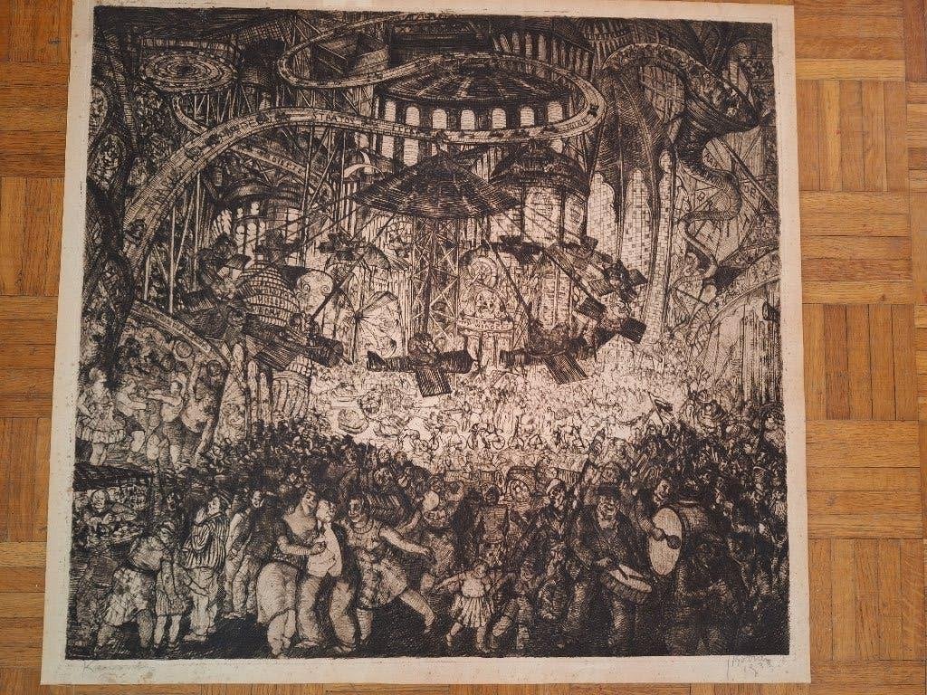 Salon de la gravure ancienne à Anvers par Jac Boonen, Antiquités & Art, Enlèvement ou Envoi, Eau-forte