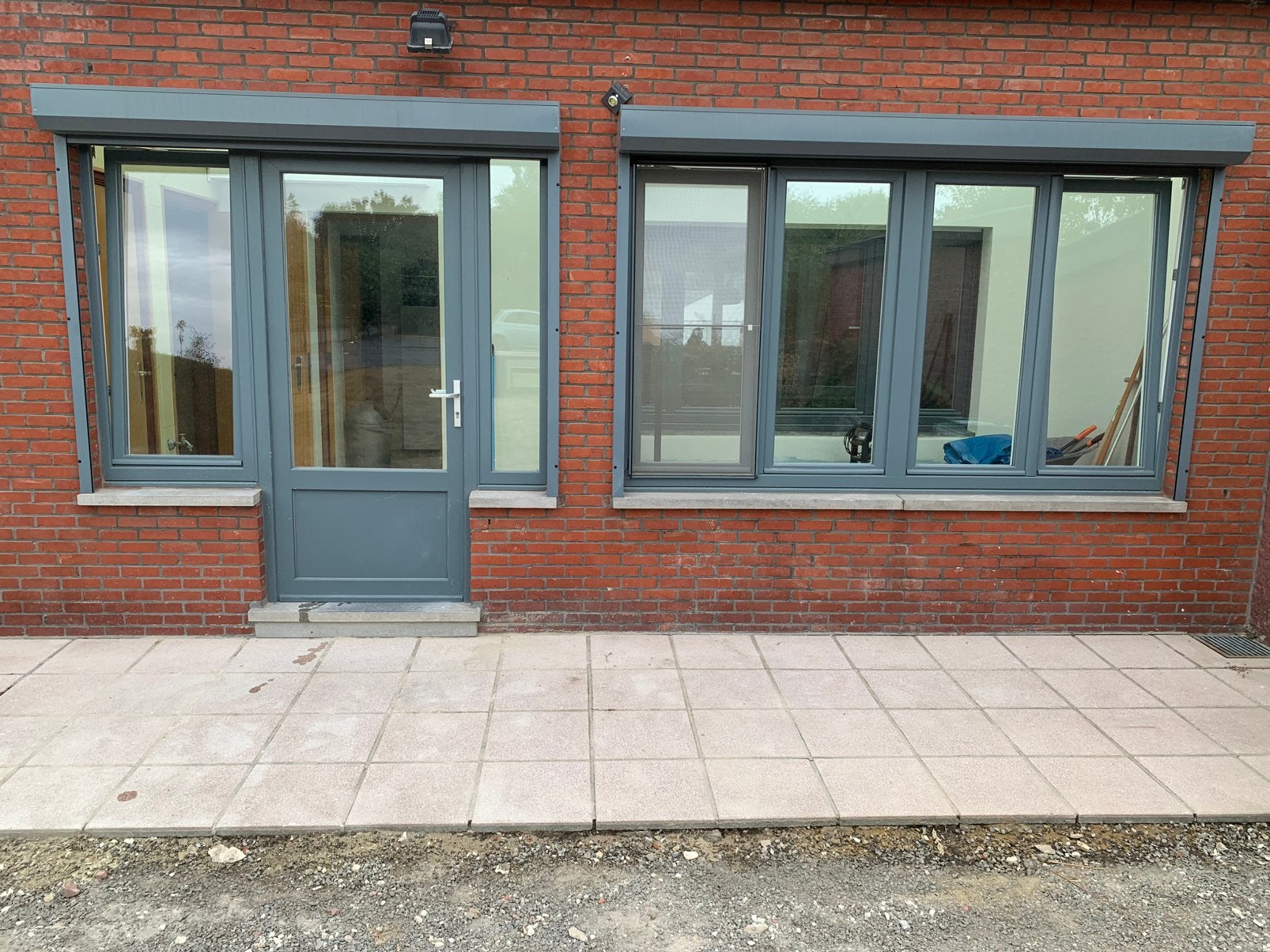 Pvc ramen en deur met dubbele beglazing + rolluiken, Enlèvement, Comme neuf