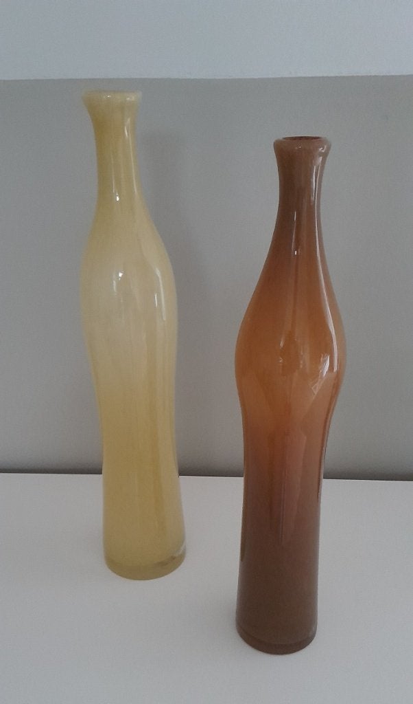 Vases Leonardo en verre soufflé à la main - Made in Germany, Enlèvement ou Envoi, Marron
