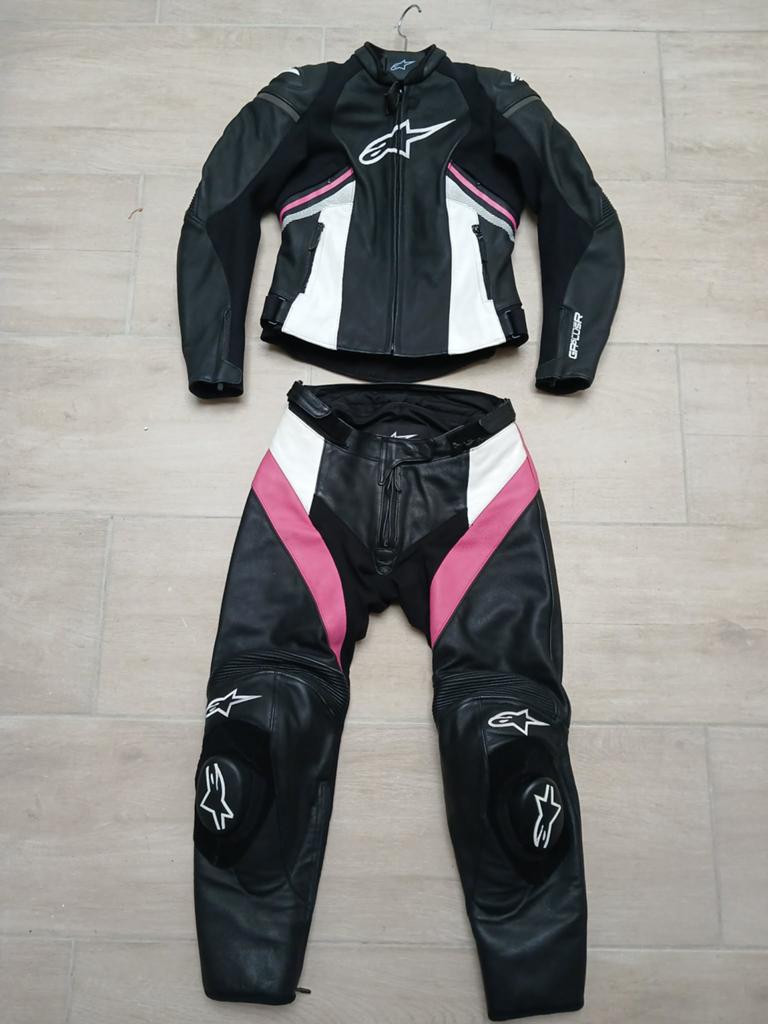 Zwart/roze/wit Alpinestars Stella 2 delig pak maat S, Motoren, Kleding | Motorkleding, Combipak, Dames, Nieuw zonder kaartje, Ophalen